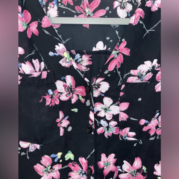 EXPRESS Sheer Long Sleeve Floral Button Down 🌵xs - Picture 2 of 5